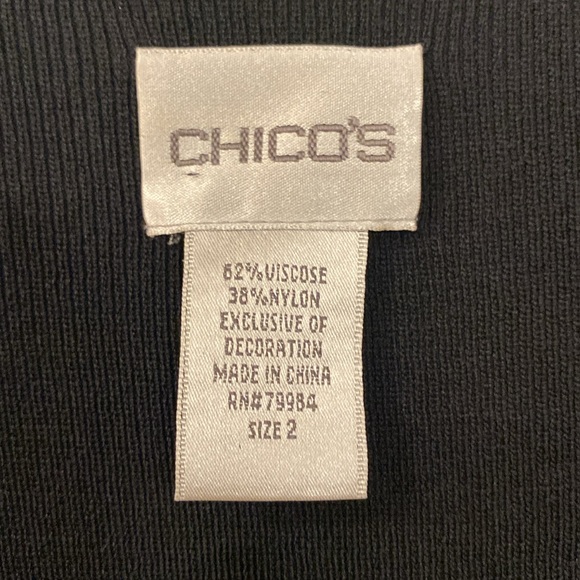 Chico's Black Cardigan with Embellished Details-(2) Large - Picture 2 of 7